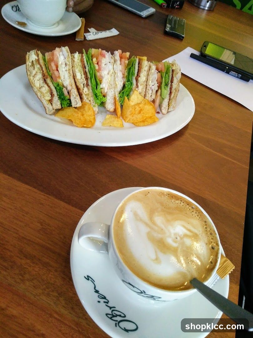 Club Sandwich and Coffee