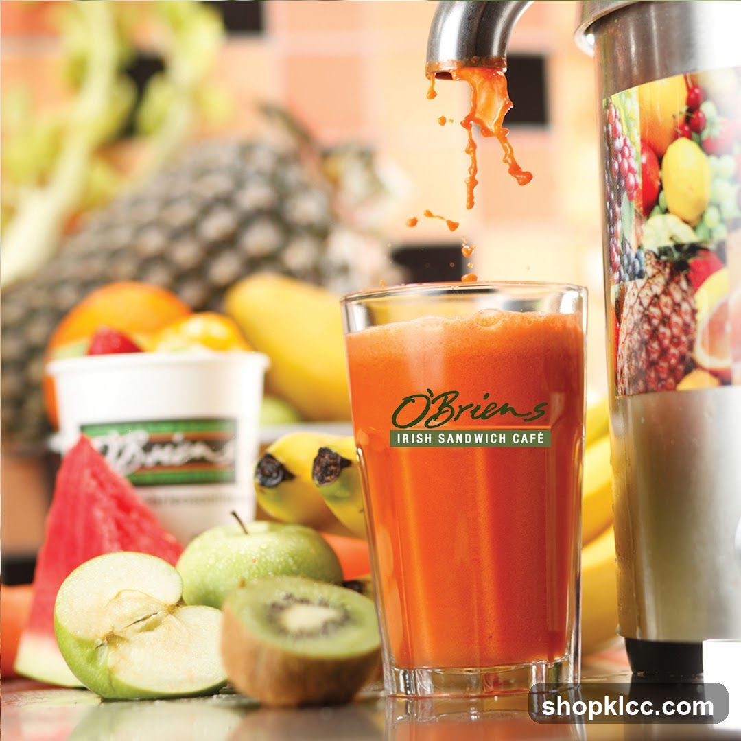 Fresh Juice Being Poured into a Glass