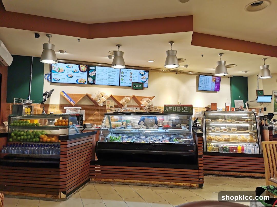 Cafe Interior with Food Displays
