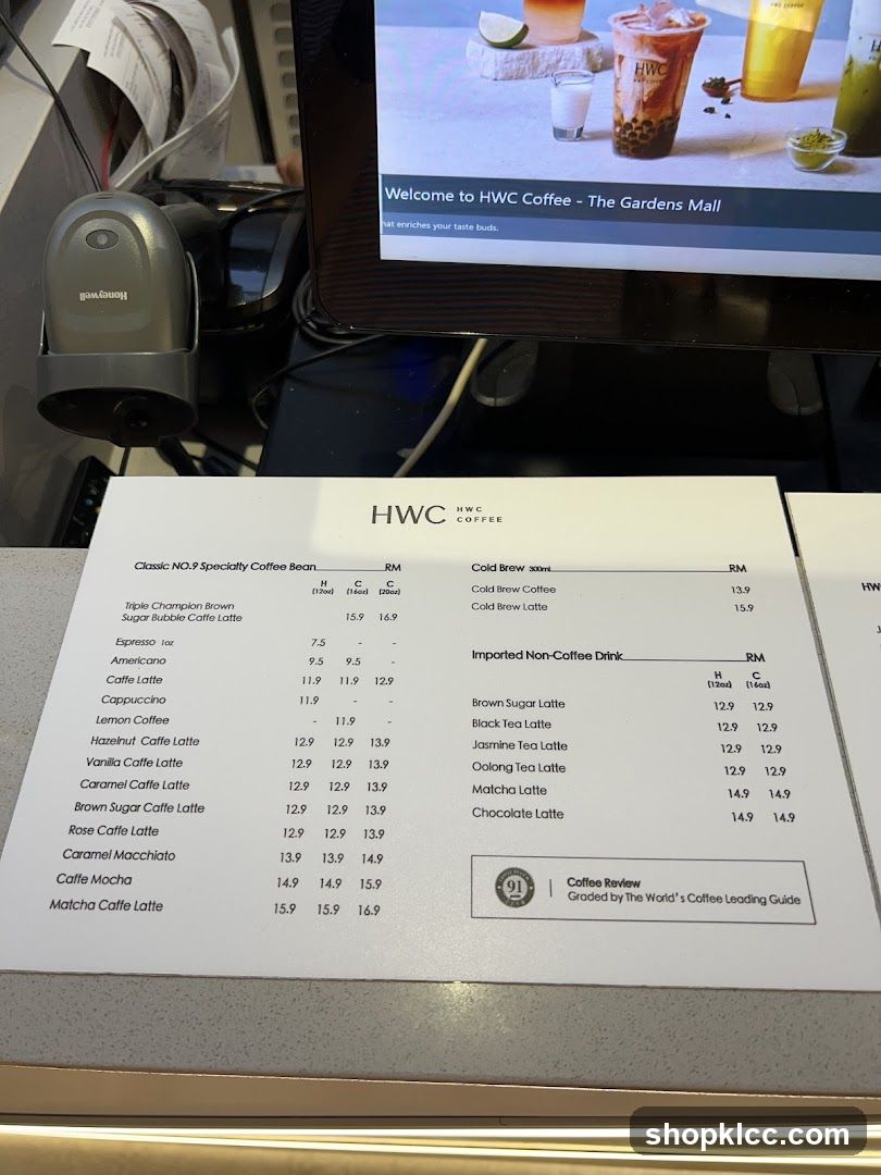 HWC Coffee Menu