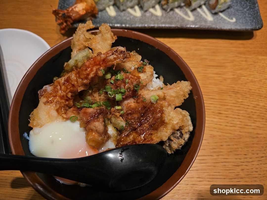 Tempura Donburi with Soft-Boiled Egg