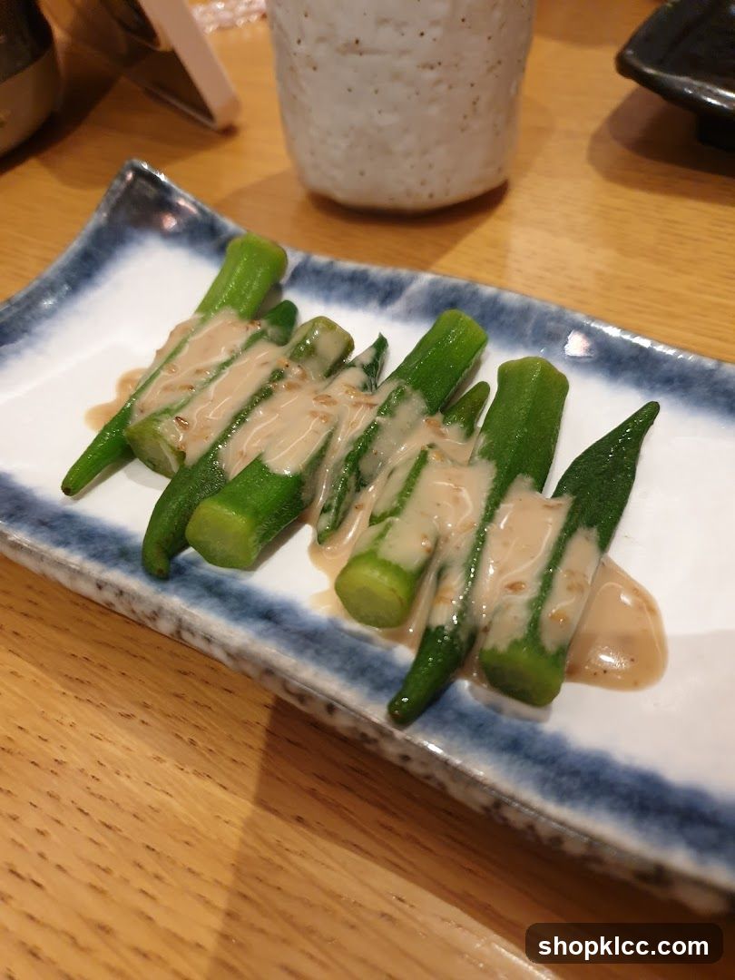 Okra with Sesame Dressing