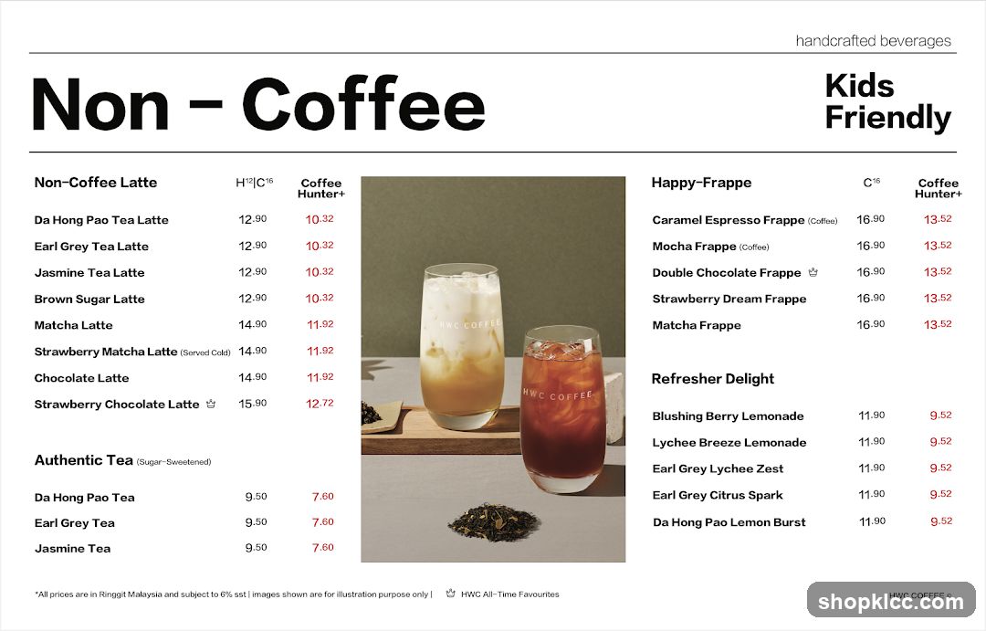 Non-Coffee Menu