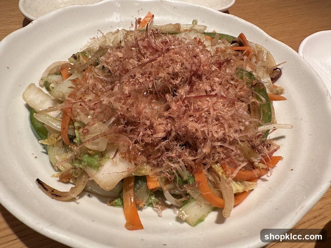 Stir-fried Vegetables with Bonito Flakes