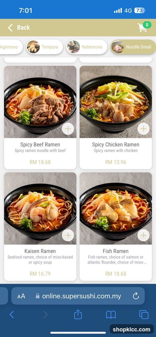 Ramen Menu