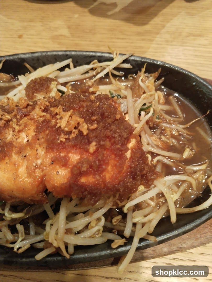 Sizzling Salmon with Bean Sprouts