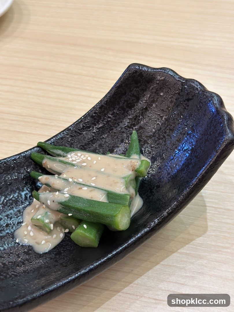 Okra with Sesame Dressing
