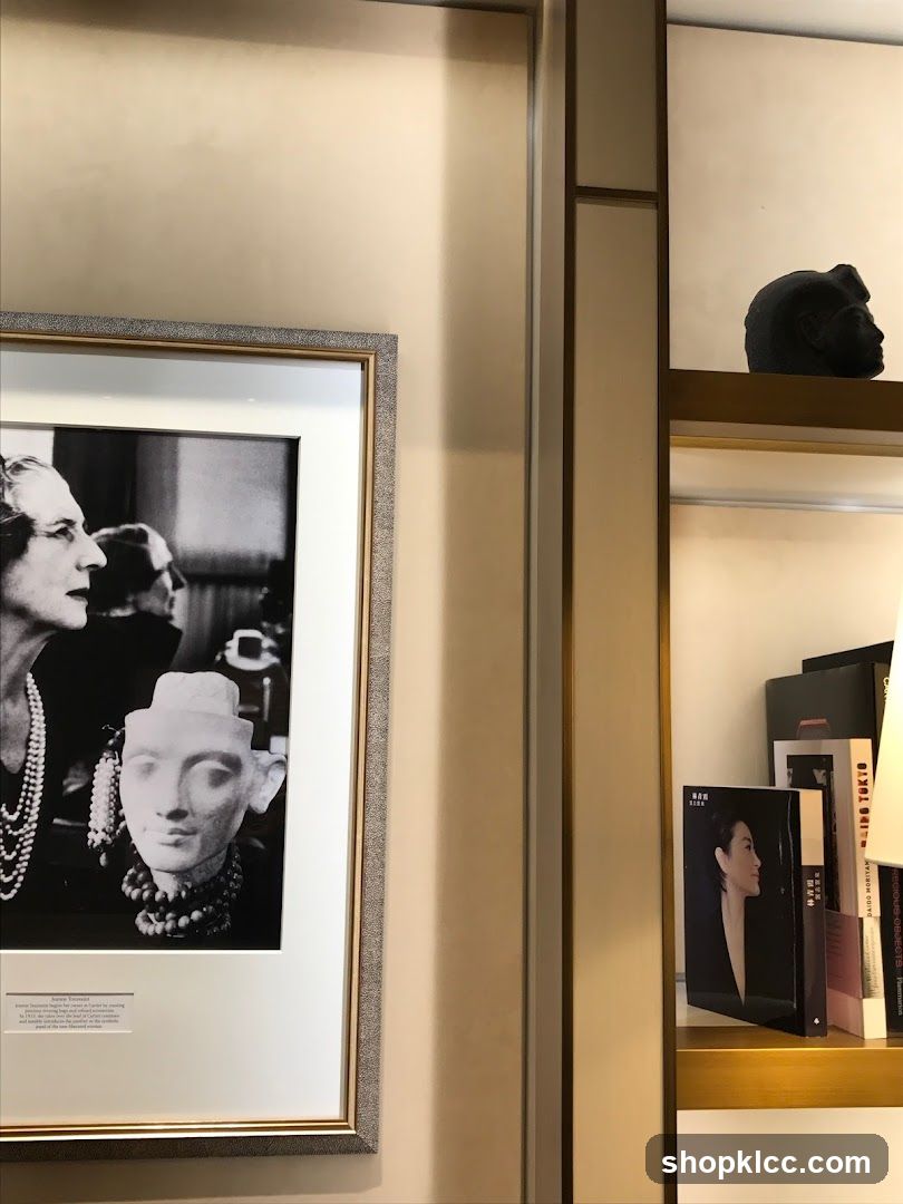 Framed Photograph and Bookshelf