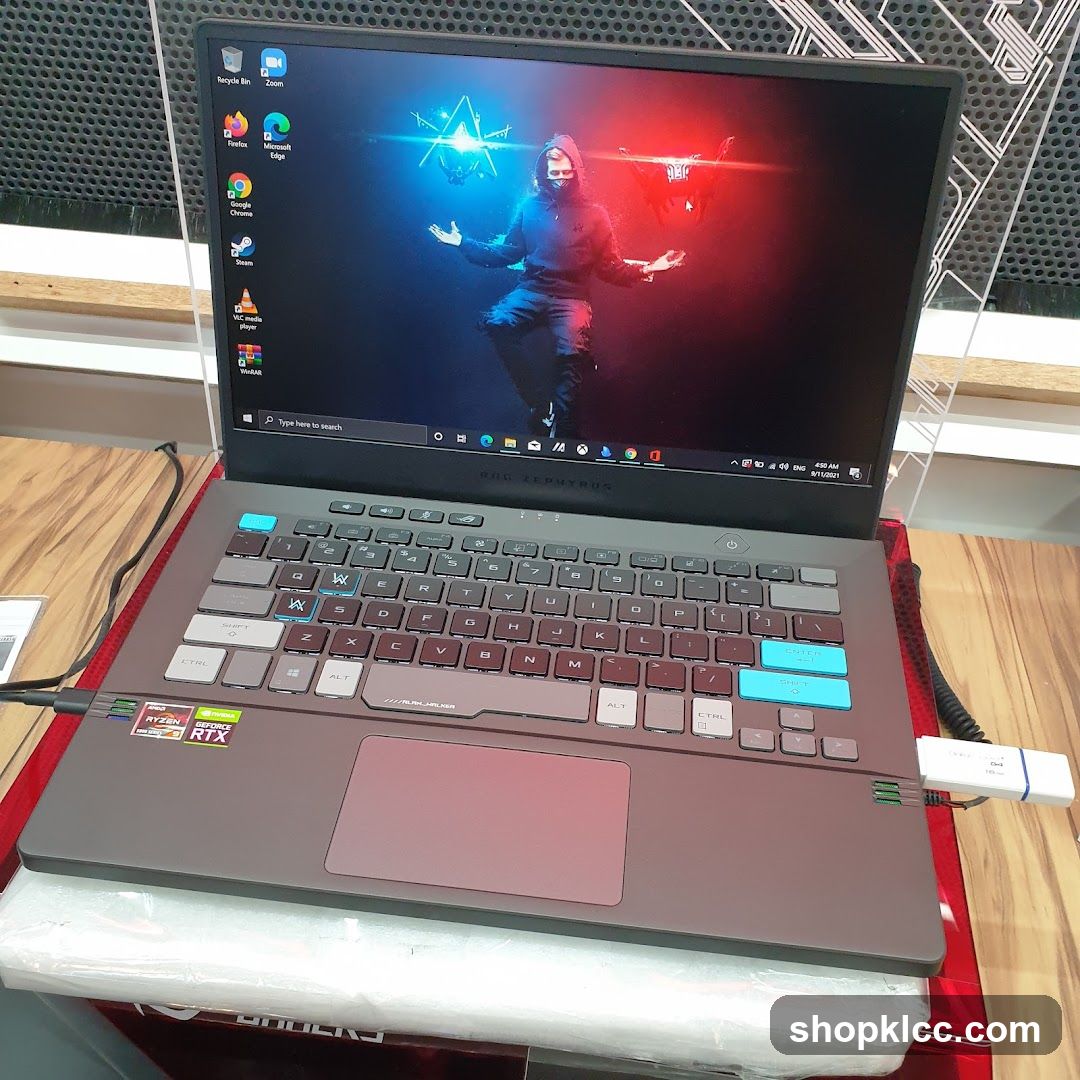 Laptop with Gaming Wallpaper