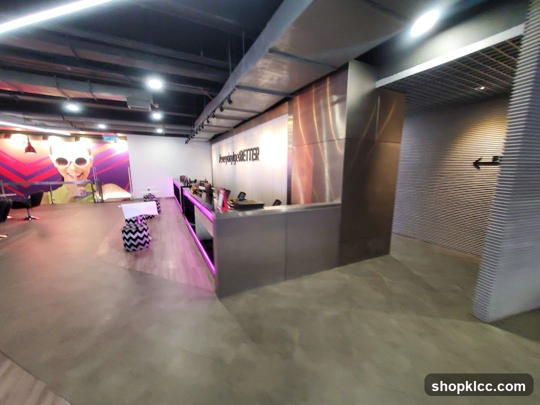 Interior of a modern salon or retail space