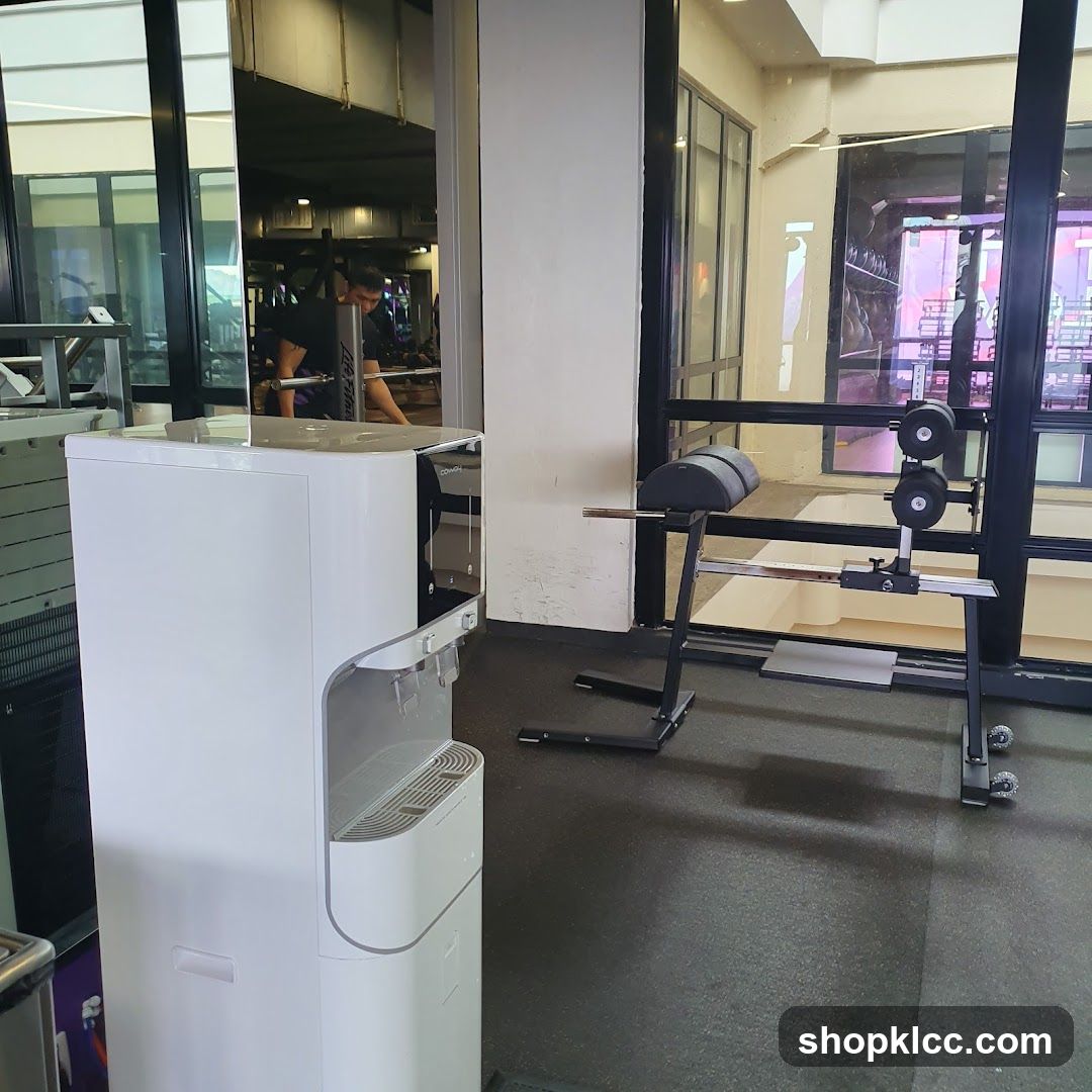 Gym Interior with Water Dispenser