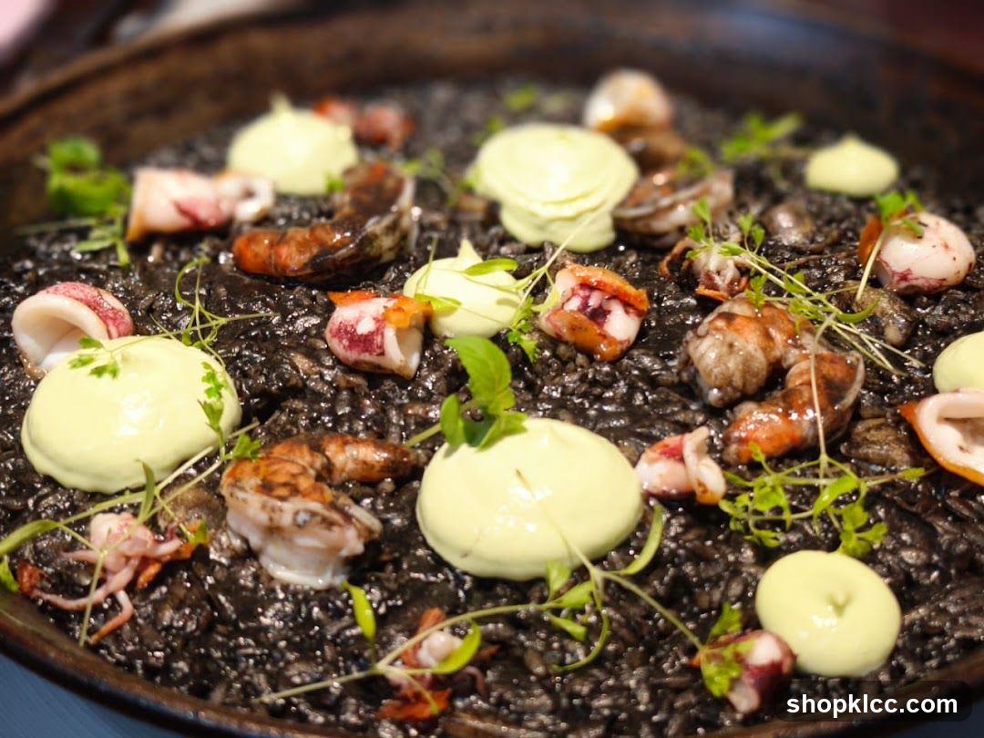 Black Rice Paella with Seafood