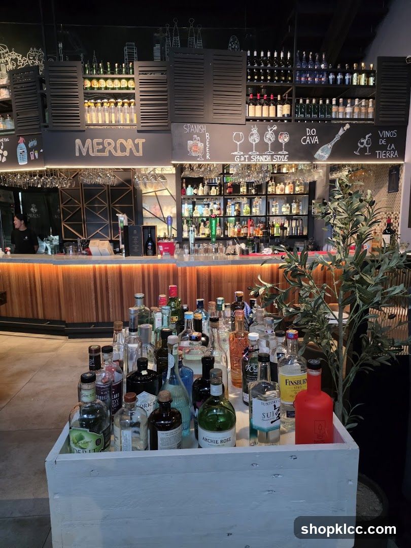 Bar with Bottles Display
