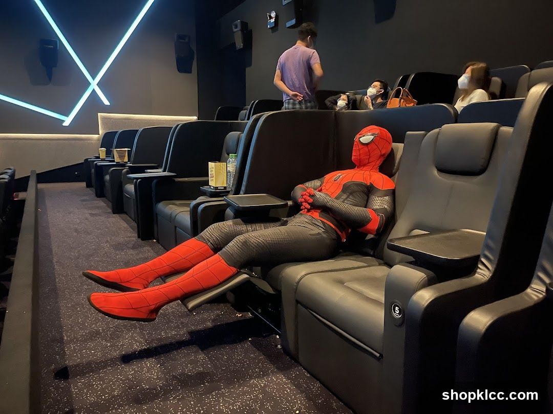 Man in Spiderman Costume in Cinema