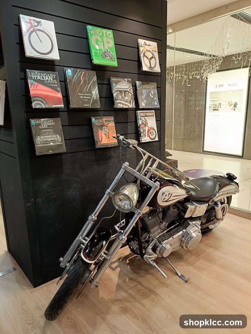 Motorcycle Display with Books