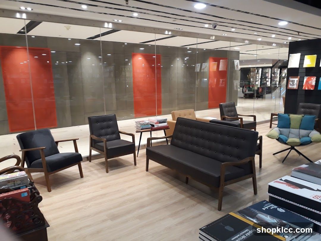 Modern Lounge Area with Books