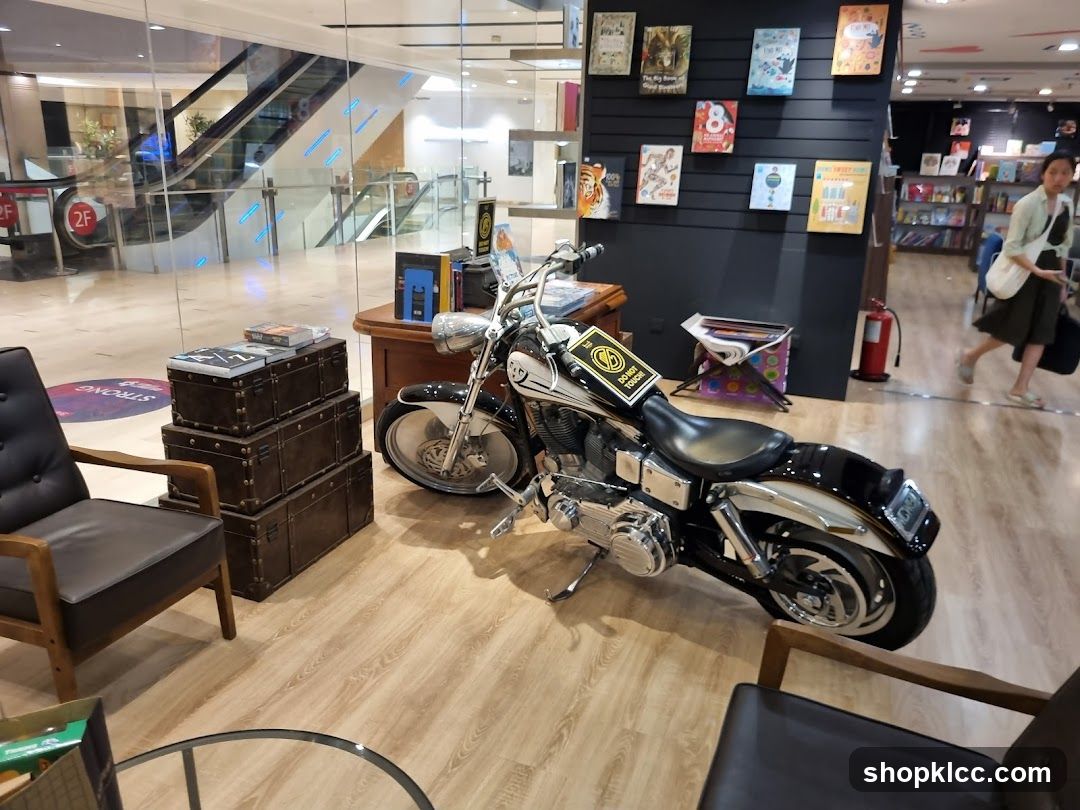 Motorcycle Display in Bookstore