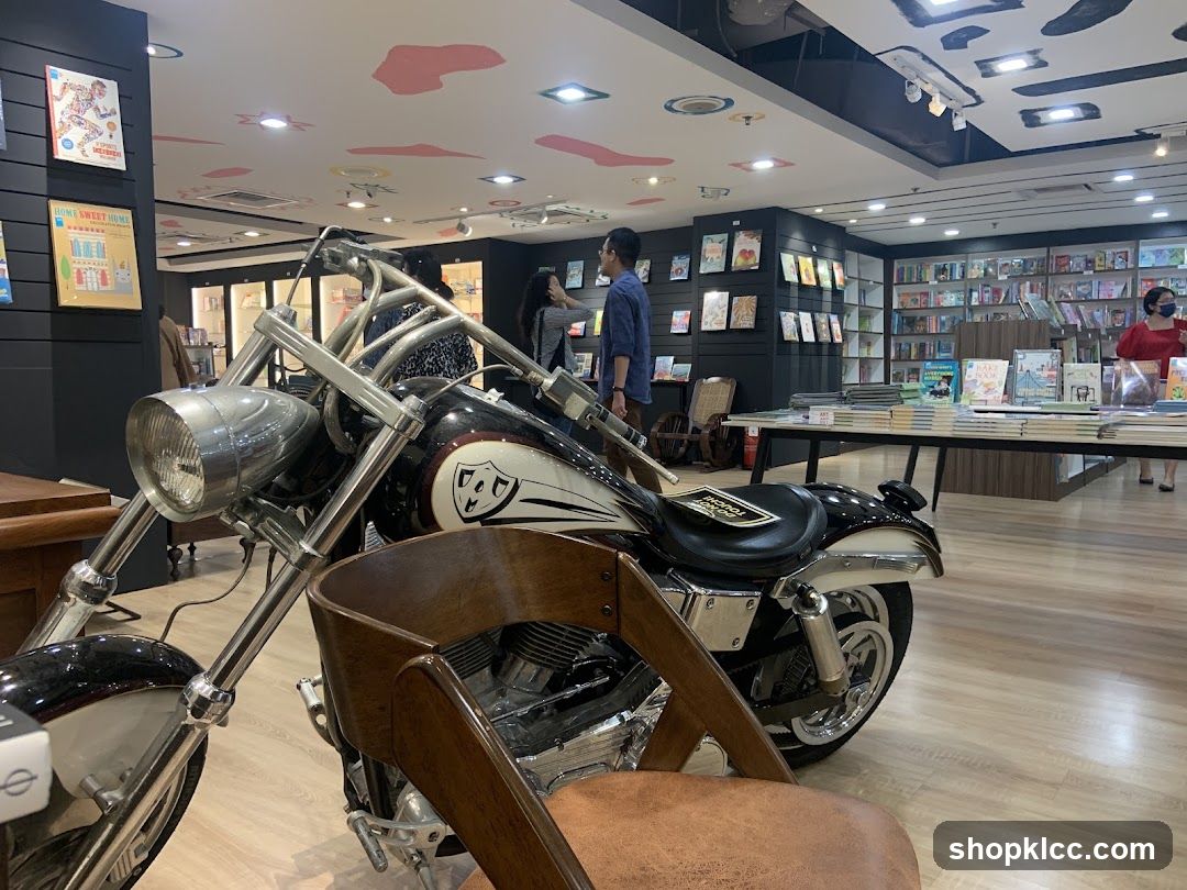 Motorcycle Display in Bookstore