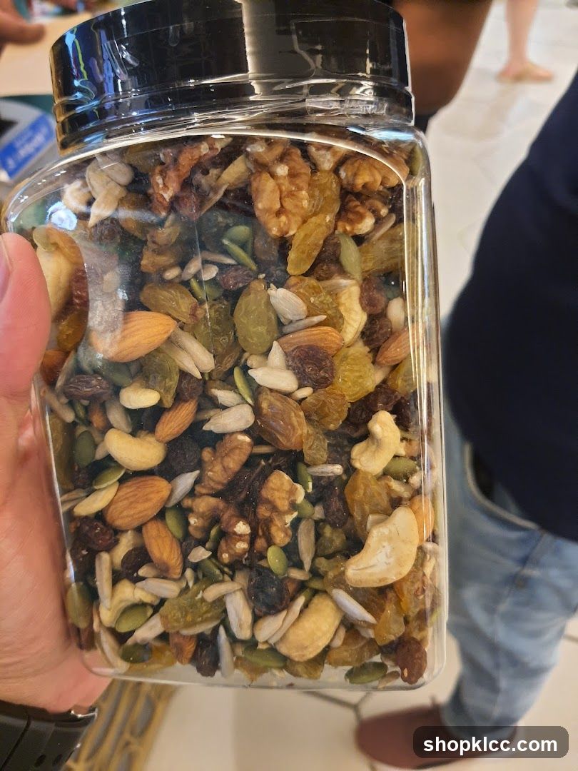 Jar of Mixed Nuts and Dried Fruits