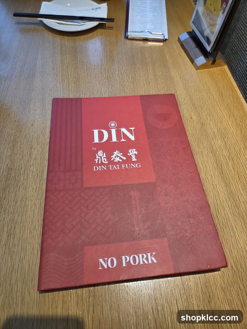 Din Tai Fung Menu