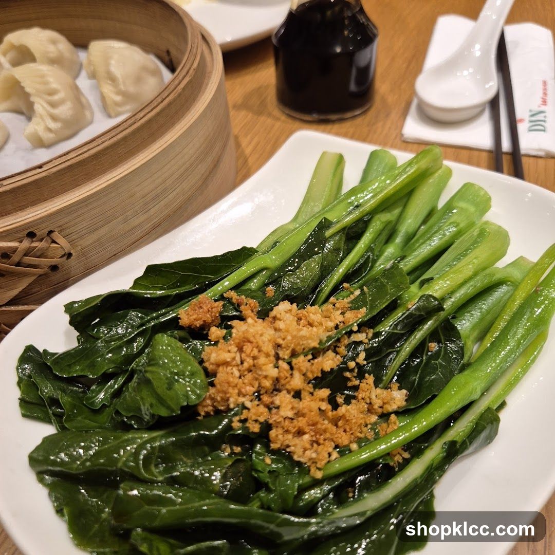 Steamed Greens with Garlic and Dumplings