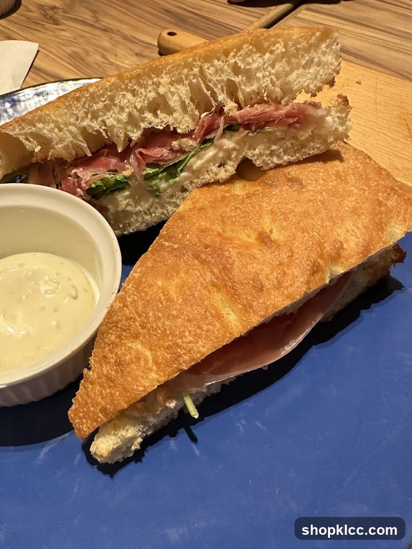 Prosciutto Sandwich with Dip