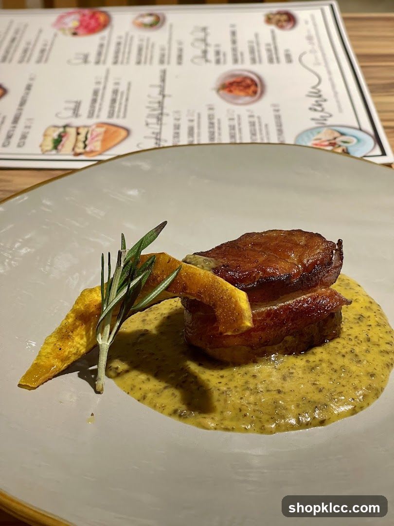 Gourmet Dish with Menu
