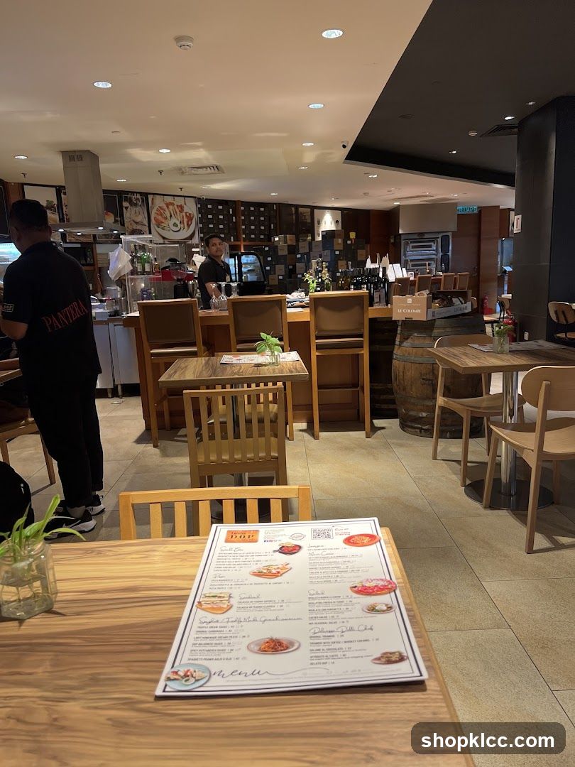 Restaurant Interior with Menu