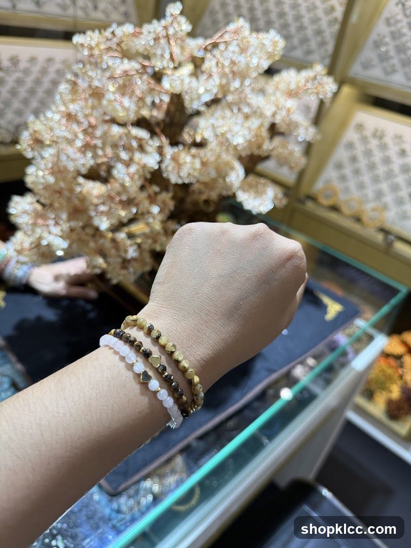 Bracelets on a wrist