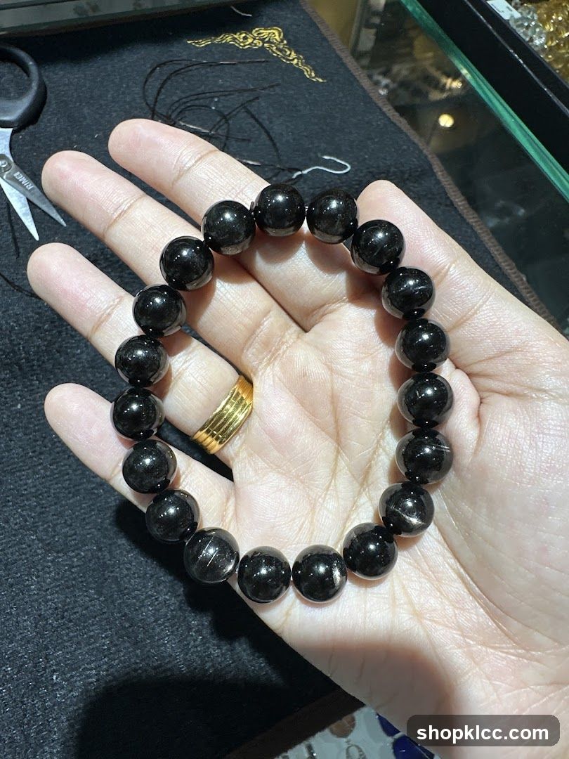 Black Beaded Bracelet