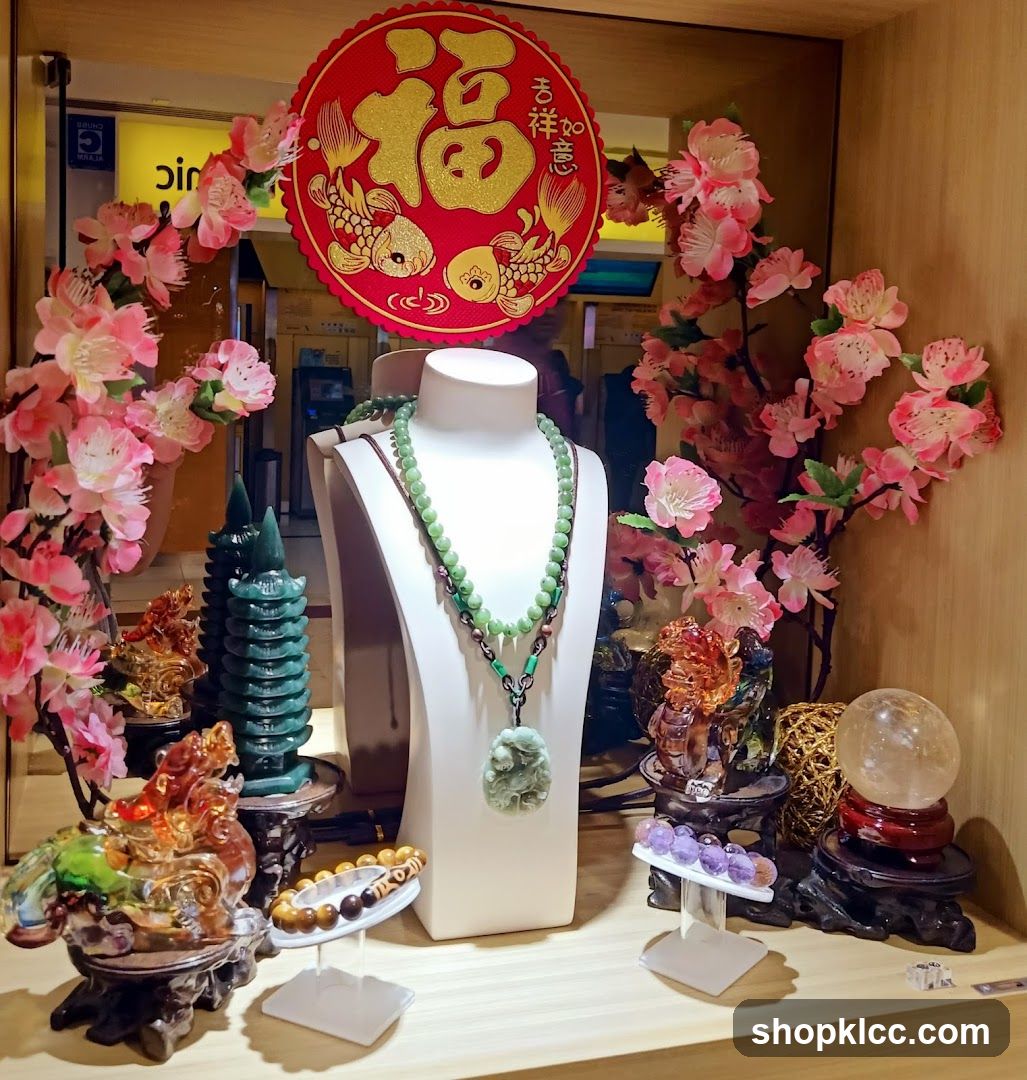 Jewelry Display with Chinese New Year Decorations