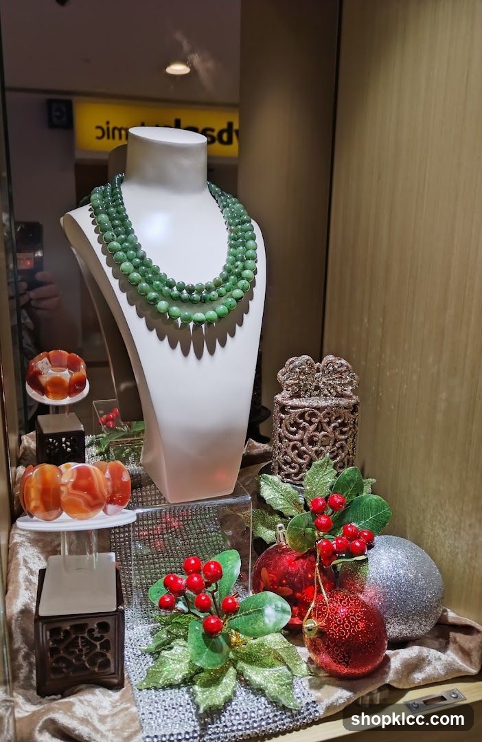 Jewelry Display with Holiday Decorations