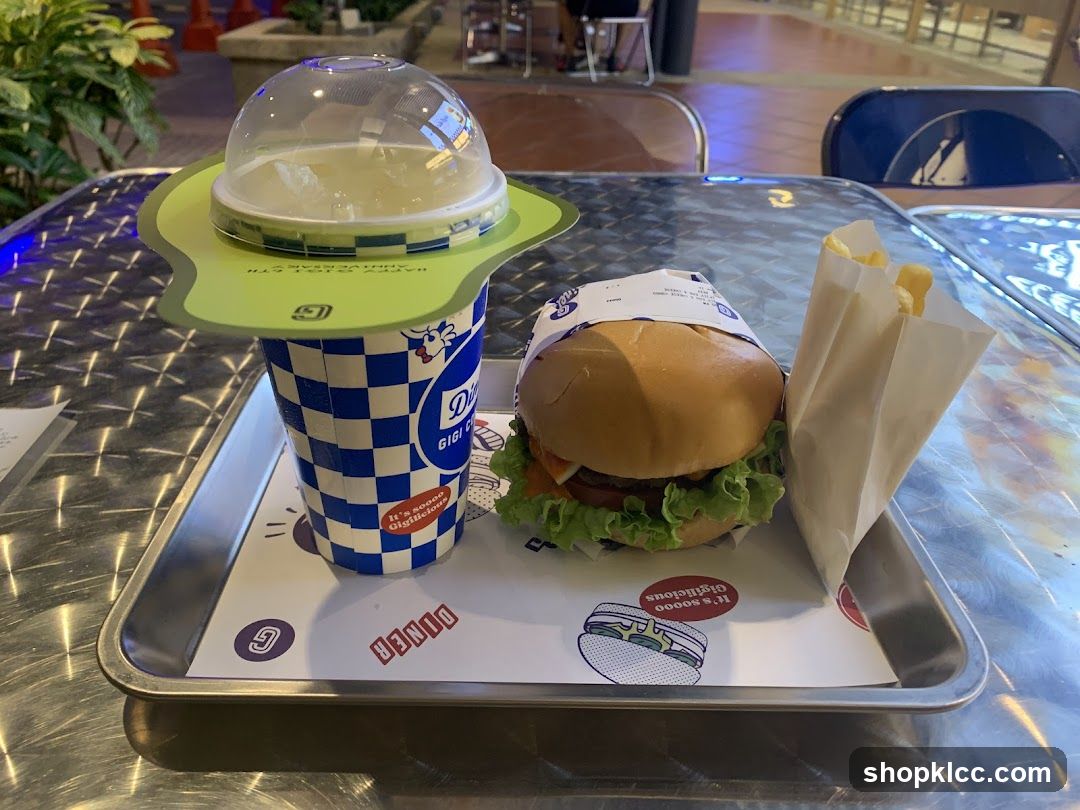 Burger, Fries, and Drink