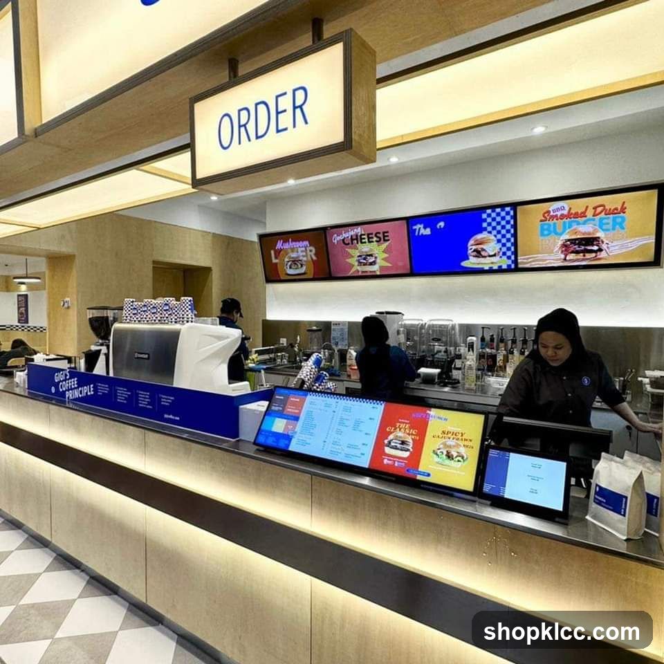 Restaurant Counter with Digital Menus