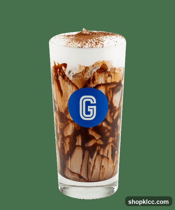 Chocolate Drink with Cream and Cocoa Powder