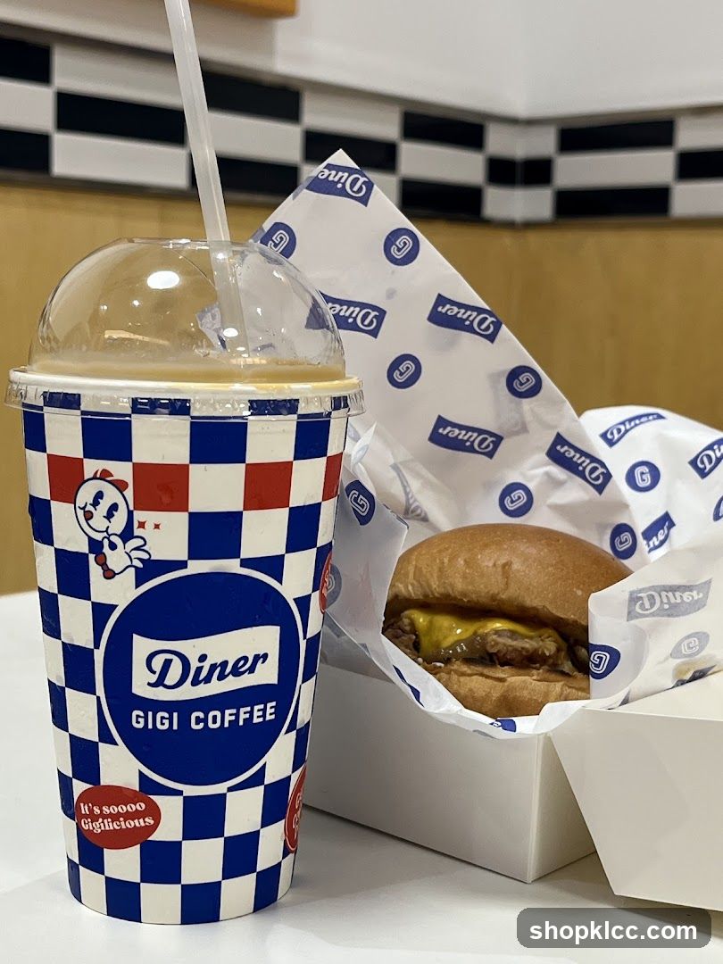 Diner Coffee and Burger