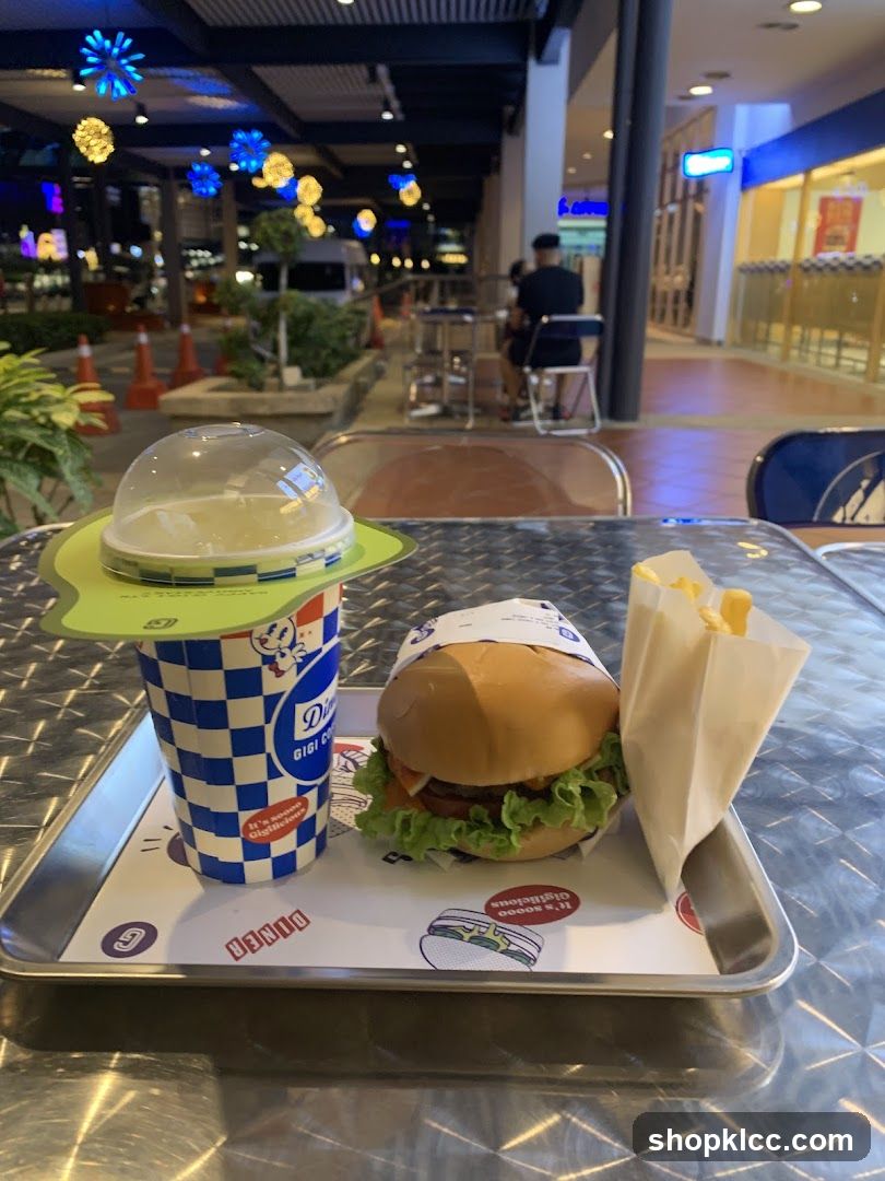 Burger, Fries, and Drink