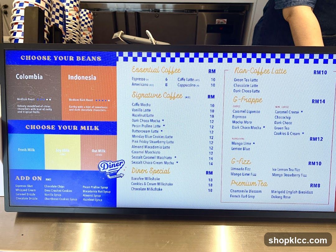 Diner Menu
