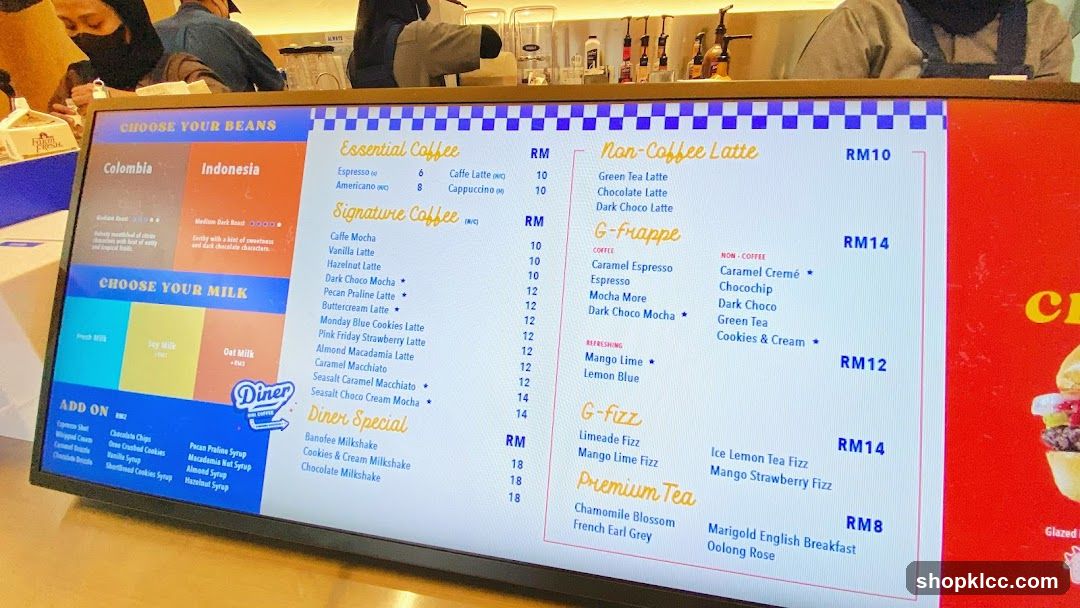 Diner Menu