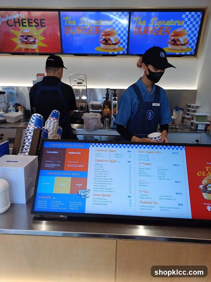 Burger and Coffee Shop Menu