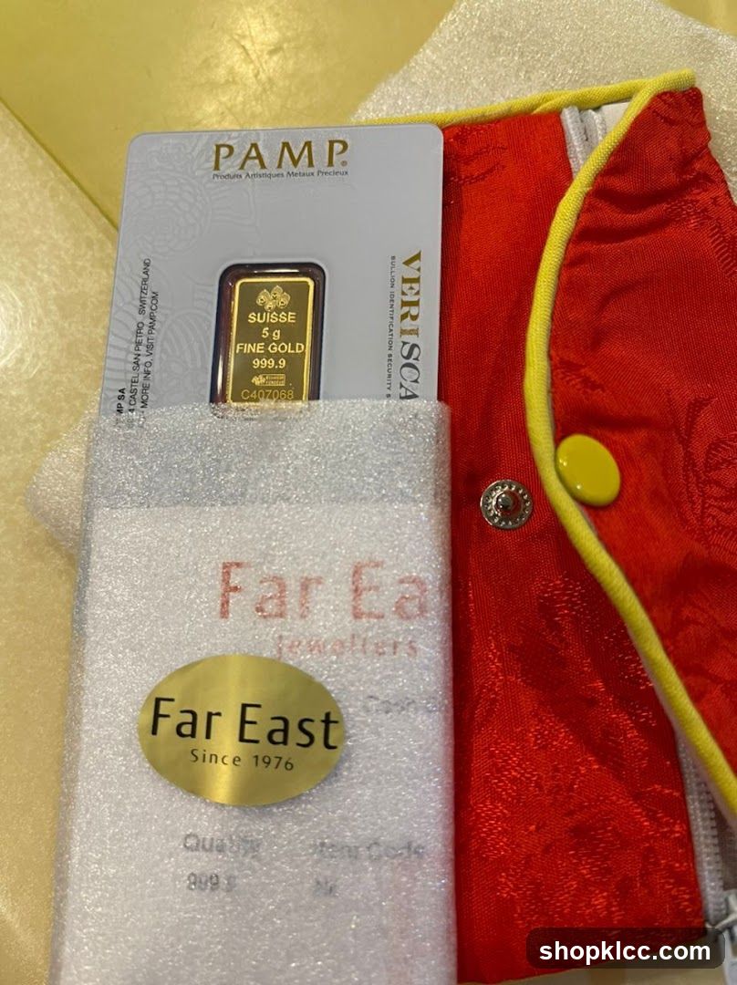 Gold Bar and Pouch