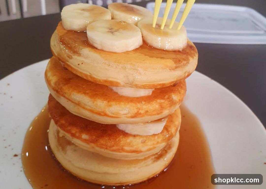 Pancakes with Banana and Syrup