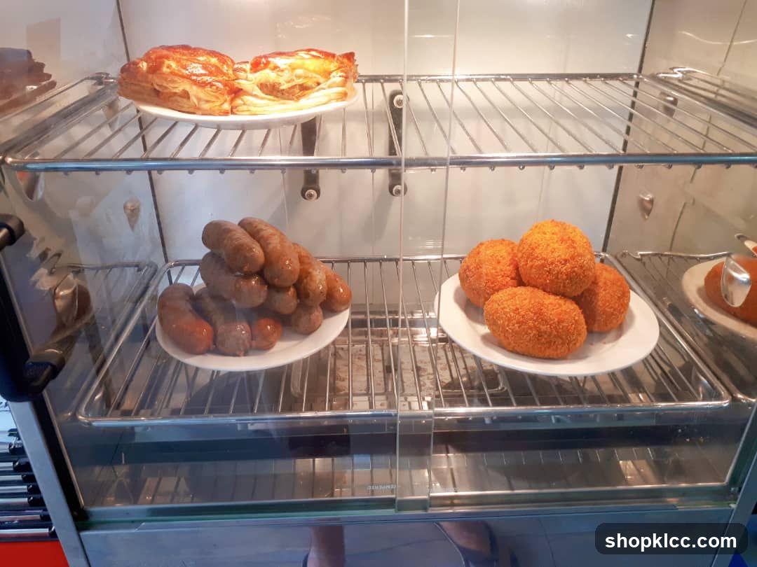 Heated Display Case with Food