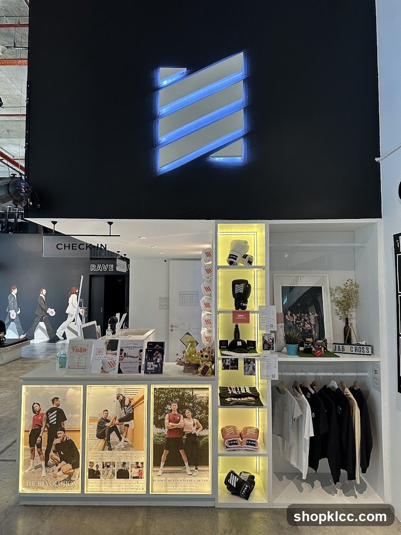 Gym merchandise and check-in counter