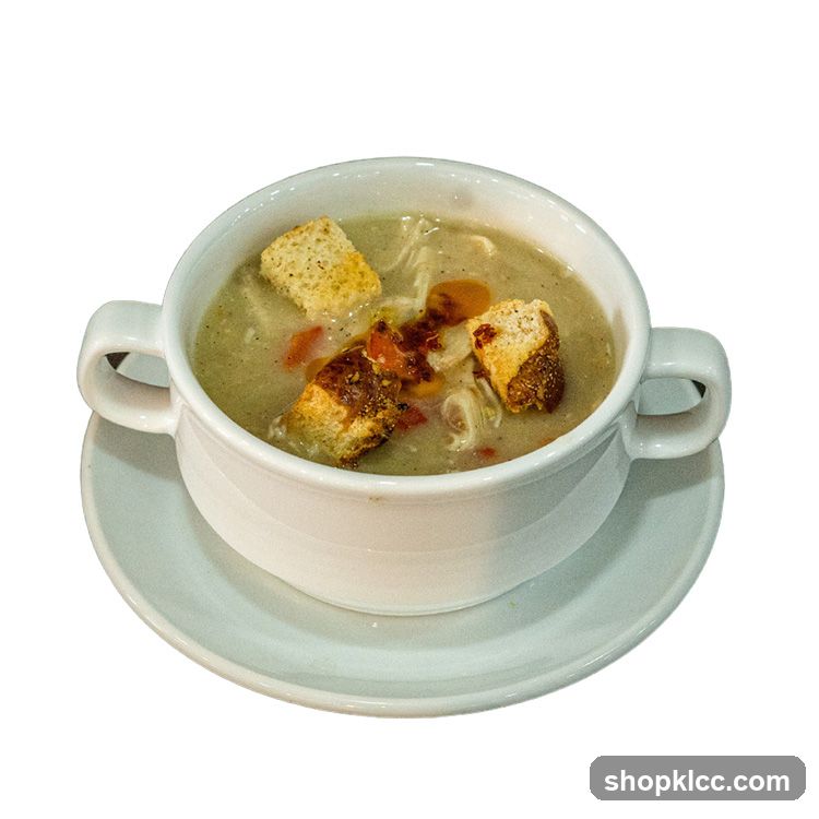 Creamy Soup with Croutons