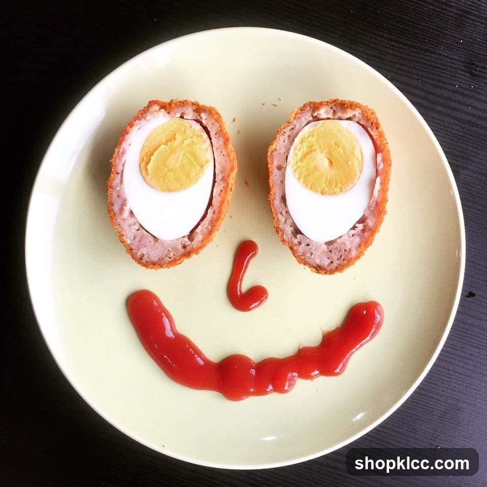 Scotch Egg Smiley Face