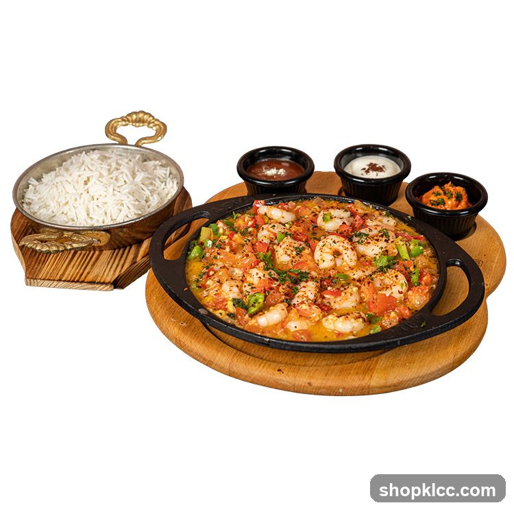 Shrimp Casserole with Rice and Dips