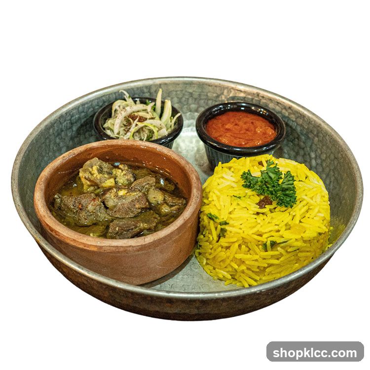 Lamb Stew with Rice and Salad