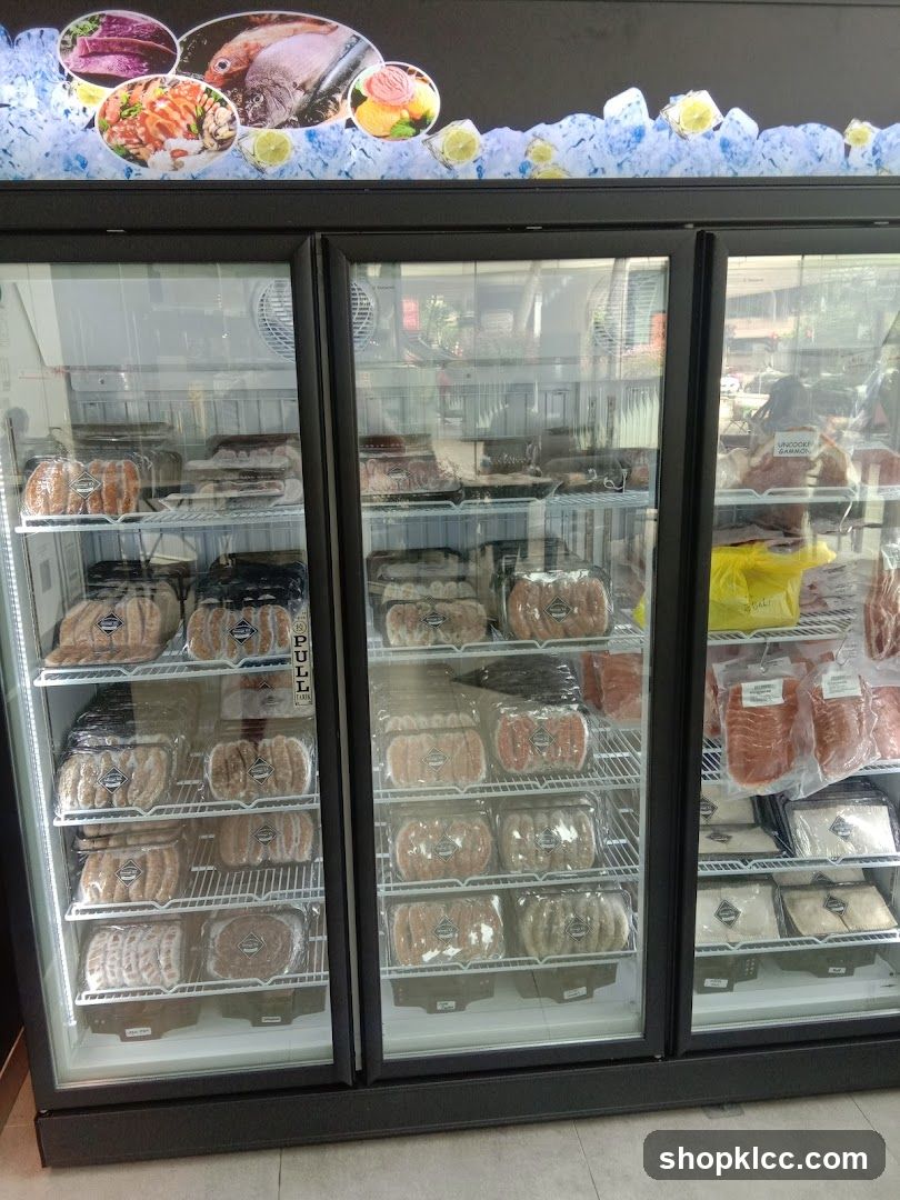 Refrigerated Display of Packaged Meats