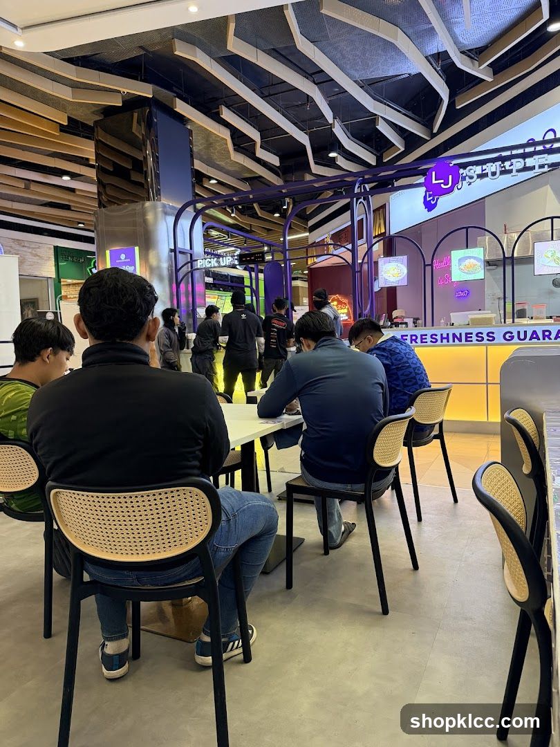 Food court dining area